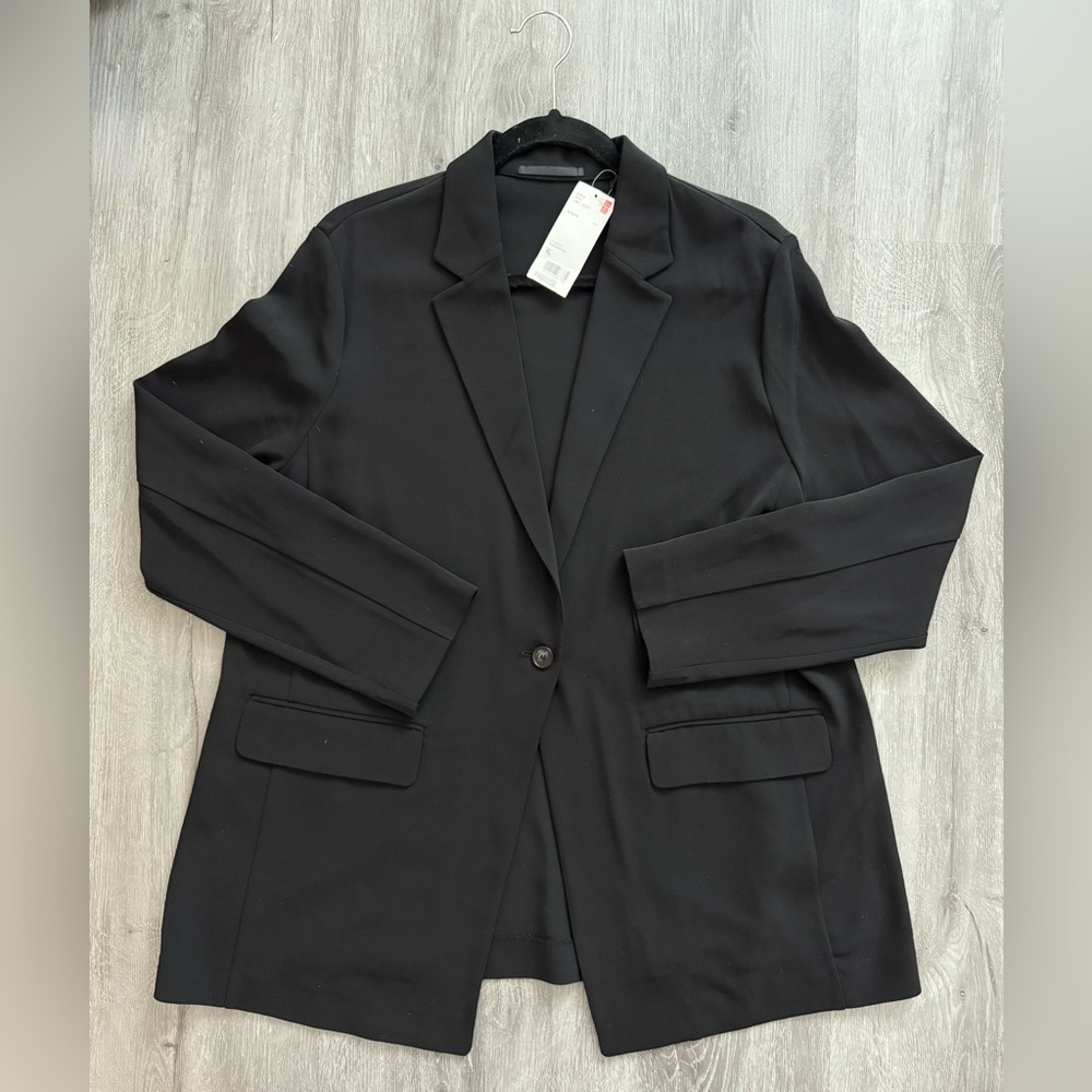 Uniqlo Women's Black Drapey Blazer | Size XL